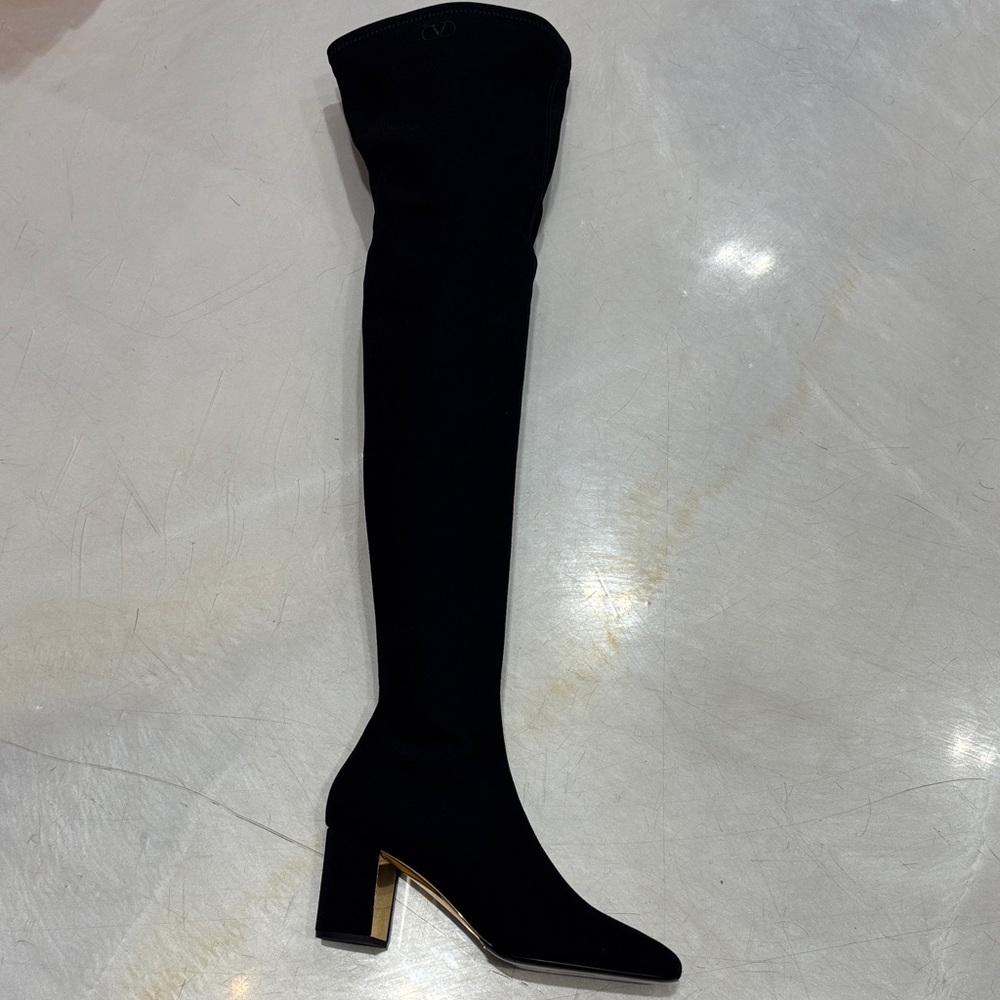 Valentino Garavani Black Over-the-Knee Boots
